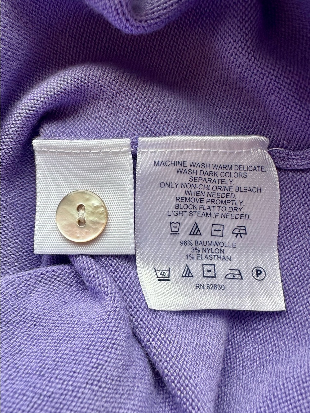 Land’s End lavender cardigan sweater - Picture 9 of 9